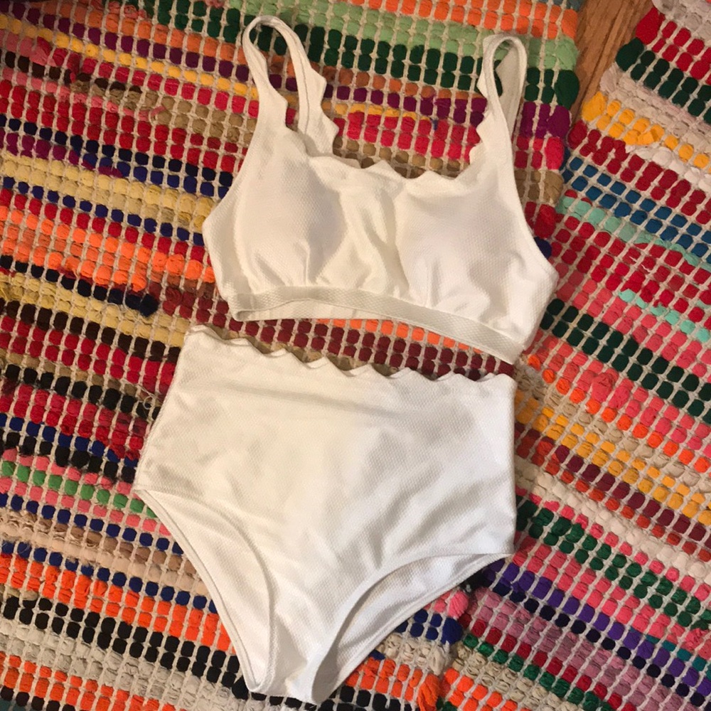 White high waist bikini